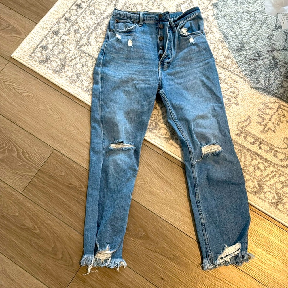 Abercrombie Ankle Straight Ultra High Rise 26